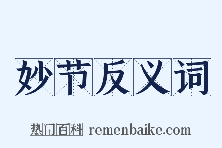 妙节反义词是什么意思的图片